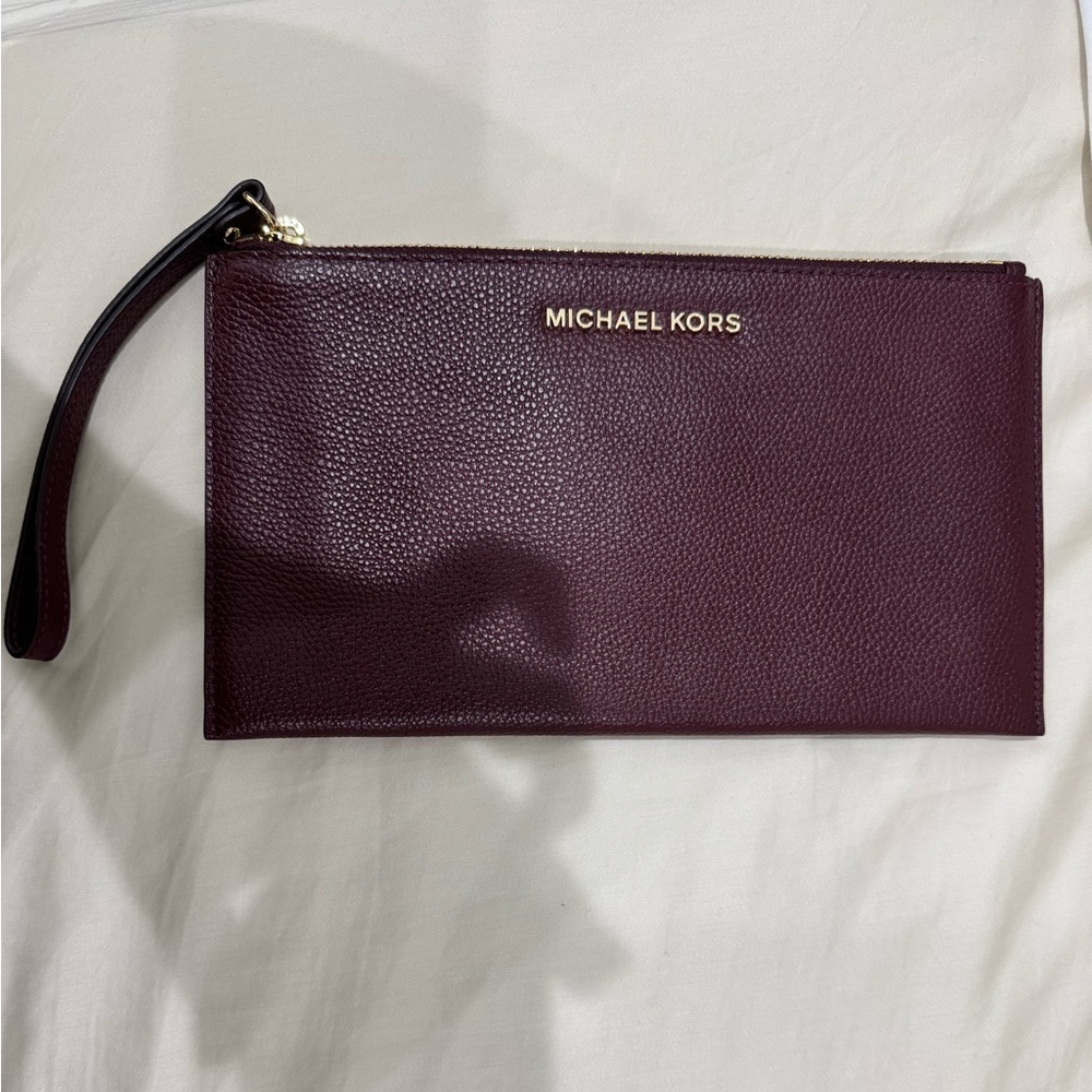 Michael Kors Burgundy Wristlet